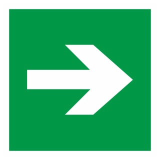 Знак на металле светоотражающий E-02-01 «Направляющая стрелка»  