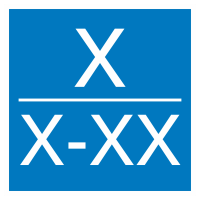 Знак на пленке «Категория помещения» квадратный (синее исполнение)