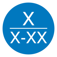 Знак на пленке «Категория помещения» круглый (синее исполнение)