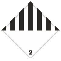Знак на металле 9 «Прочие опасные вещества и изделия»  