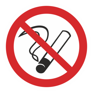 Знак на пластике светоотражающий P-01 «Курить запрещено» 