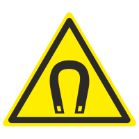 Знак на металле светоотражающий W-13 «Внимание. Магнитное поле»  