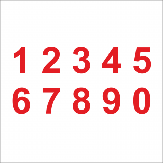 Комплект цифр высотой 20 мм