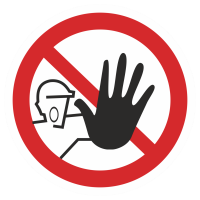Знак на пластике светоотражающий P-06 «Доступ посторонним запрещен» 