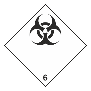 Знак на пластике 6.2 «Инфекционные вещества» 