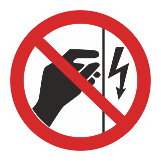 Знак на пластике светоотражающий P-09 «Запрещается прикасаться. Корпус под напряжением» 