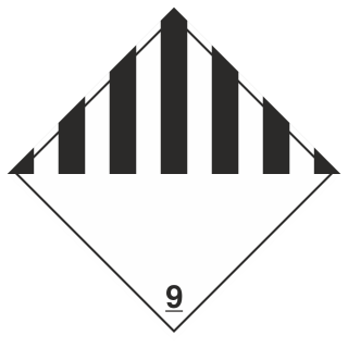 Знак на пластике 9 «Прочие опасные вещества и изделия» 